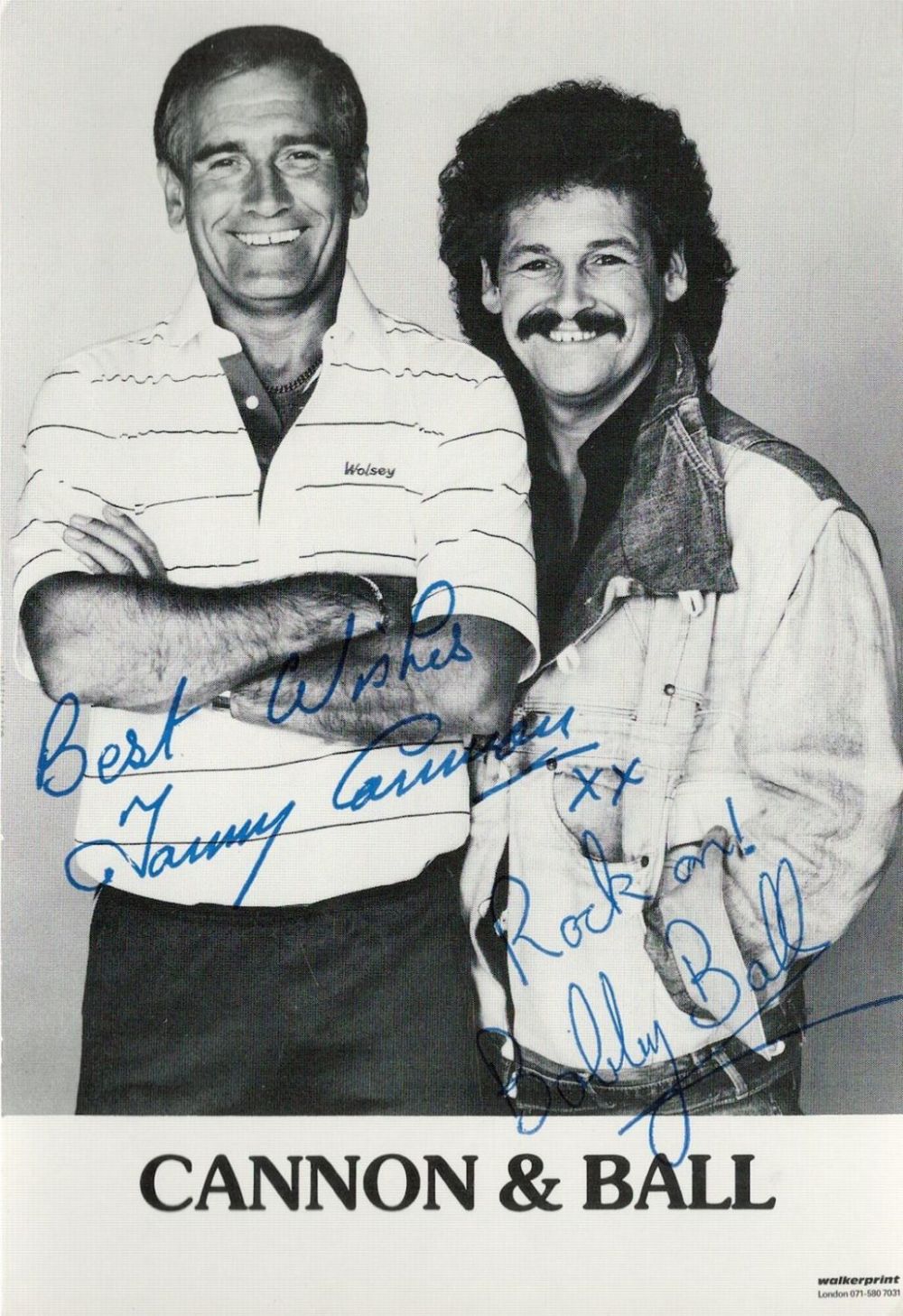 Lot 466: Cannon & Ball signed 6x4 black and white...