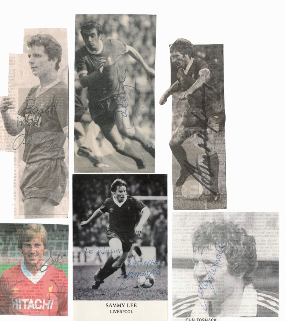 Lot 468: Liverpool Legends collection of signed magazine cutouts. Such...