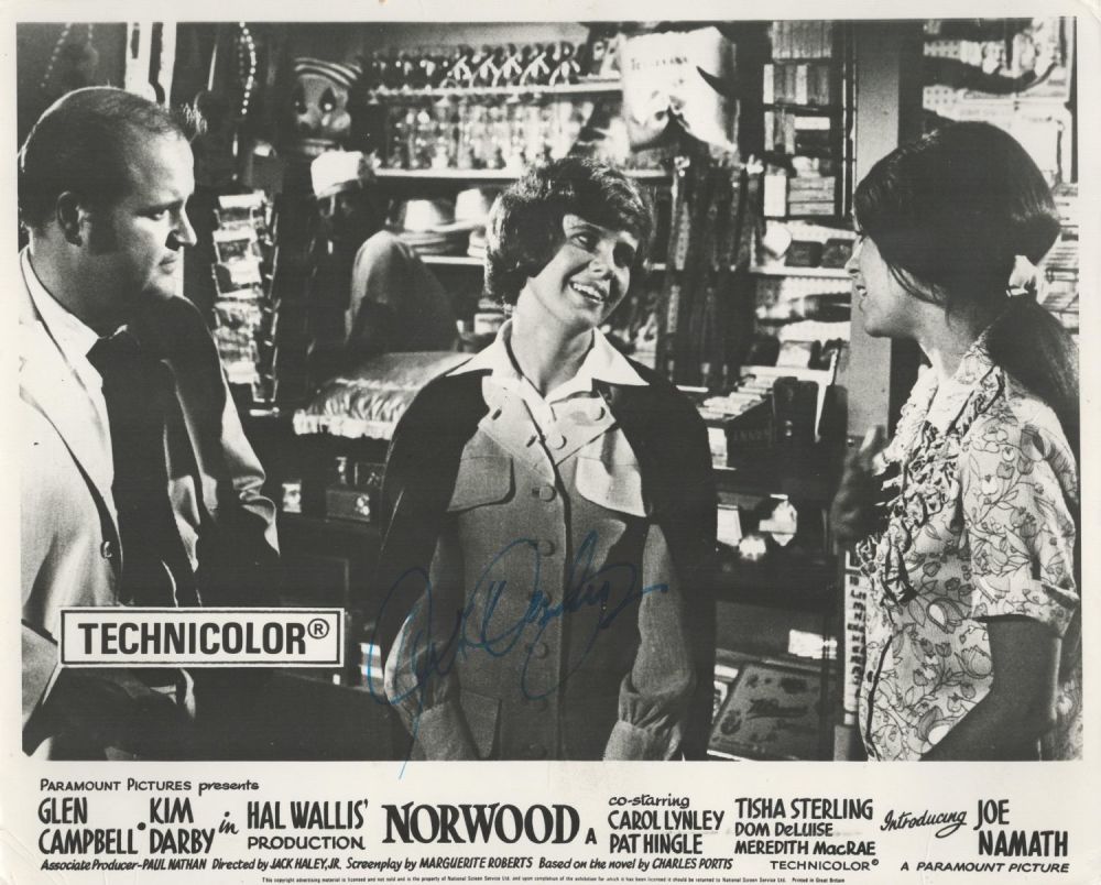 Lot 514: Kim Darby signed 10x8 inch Norwood black and...