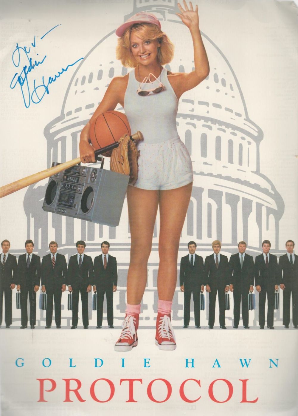Lot 516: Goldie Hawn signed 12x9 inch Protocol colour magazine...