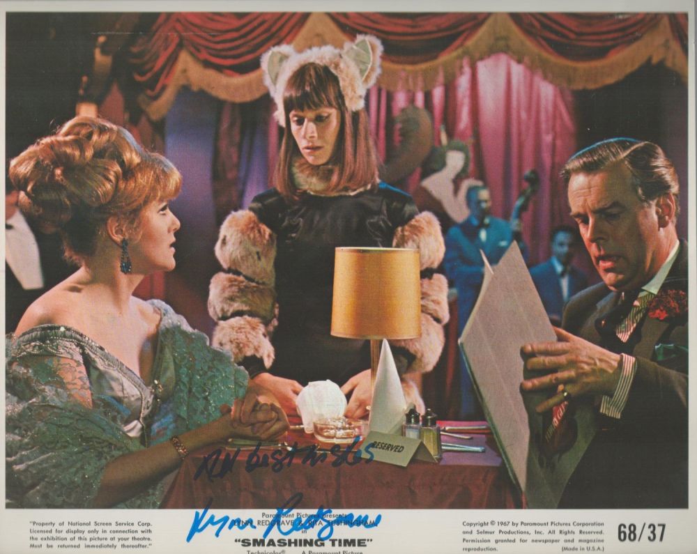 Lot 526: Lynn Redgrave signed ""Smashing Time "" 10x8 inch...
