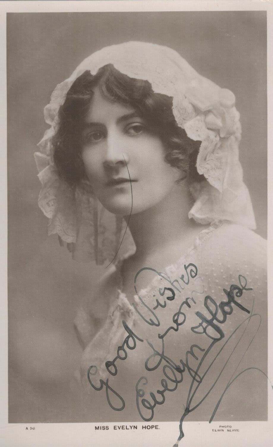 Lot 544: Evelyn Hope signed vintage 6x4 black and white...