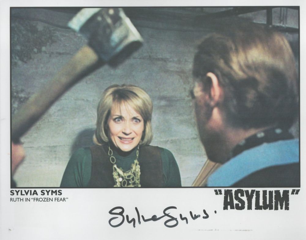 Lot 555: Sylvia Syms signed 10x8 colour Asylum promo photograph...