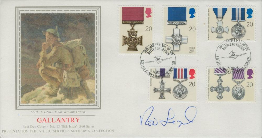 Lot 580: WW2 Victoria Cross winner Roderick Learoyd VC signed...