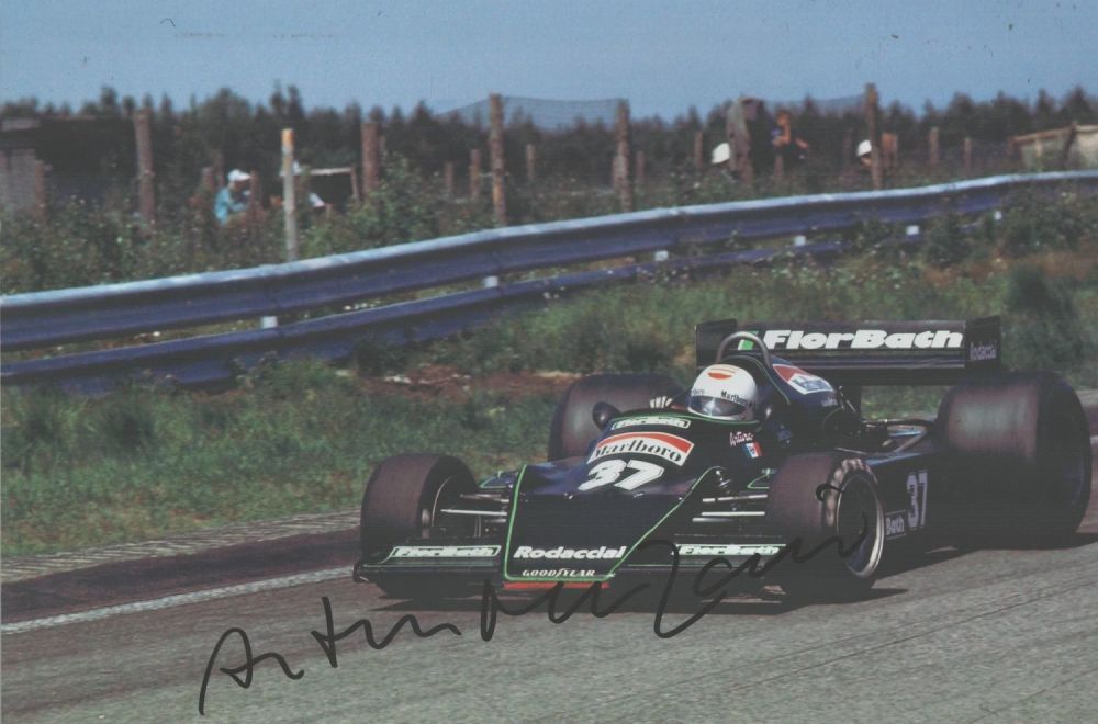 Lot 583: Formula 1 Arturo Merzario signed 12 x 8...