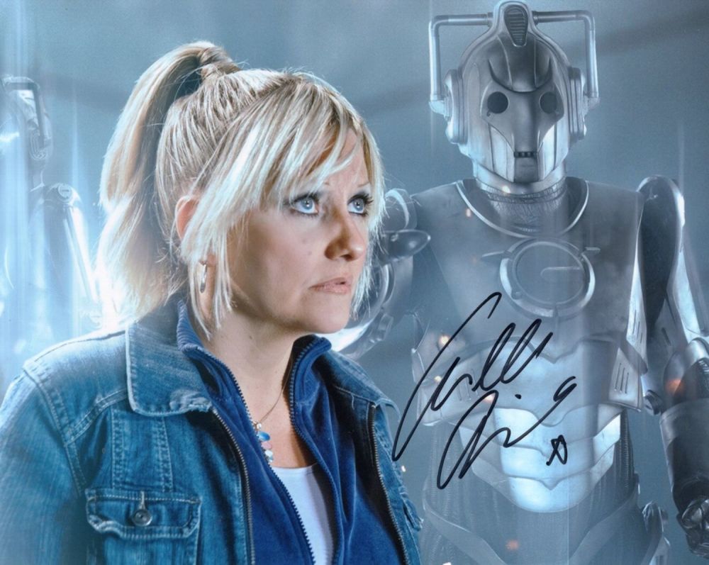Lot 589: Doctor Who and the Cybermen 8x10 photo signed...