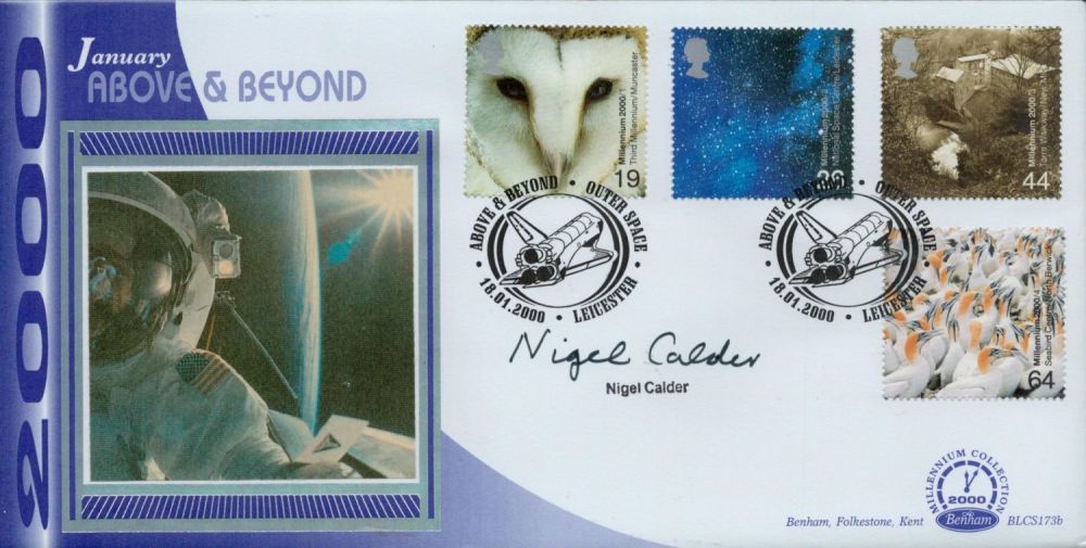 Lot 675: Nigel Calder signed Above and Beyond FDC. 18/1/00...