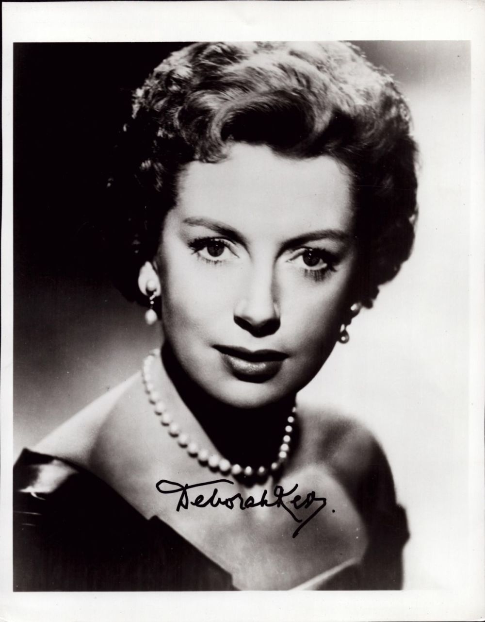 Lot 66: Deborah Kerr signed 10x8 vintage black and white...