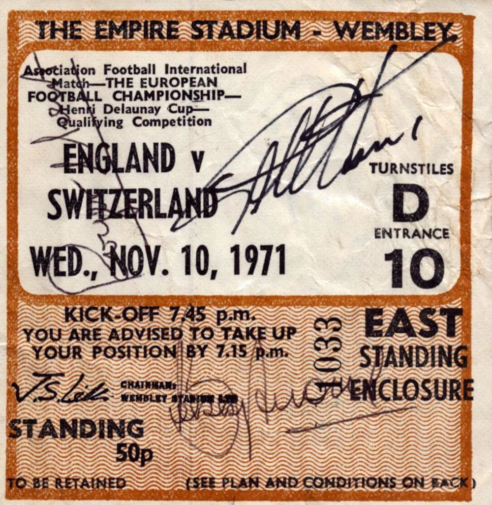 Lot 71: Football. Bobby Moore, Geoff Hurst and Roger Hunt...