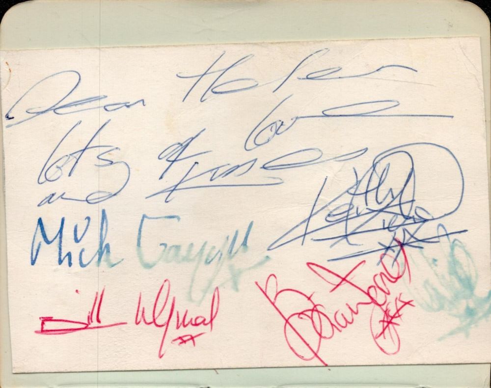 Lot 80: Rolling Stones multi signed 5x4 inch album page...
