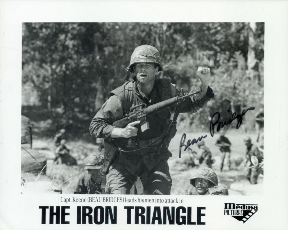 Lot 101: Beau Bridges Actor Signed 'The Iron Triangle' 8x10...