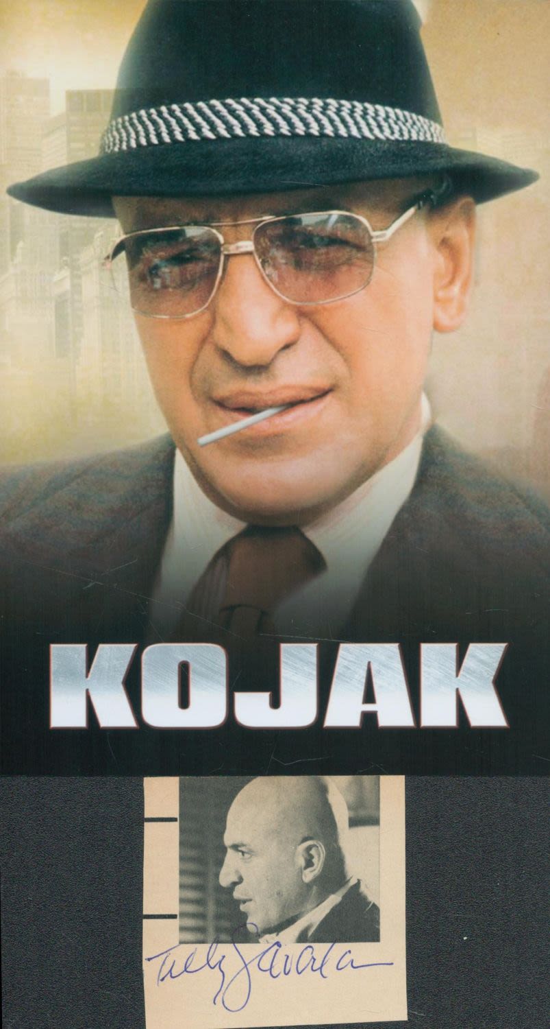 Lot 158: Telly Savalas (1922-1994) American Actor Signed Cut Picture...