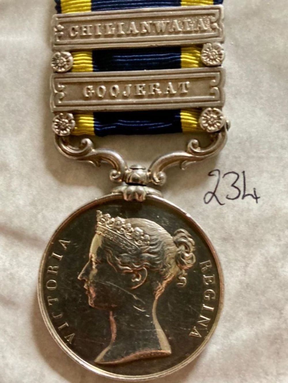 Lot 207: The Punjab Campaign 1848 1849 named Medal. Rare...