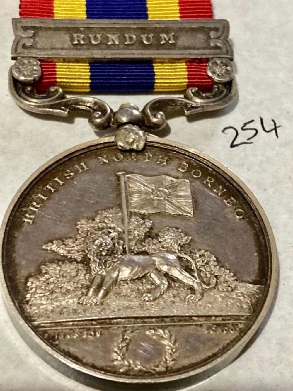 Lot 218: British North Borneo Companys Medal 1899 1900 unnamed...