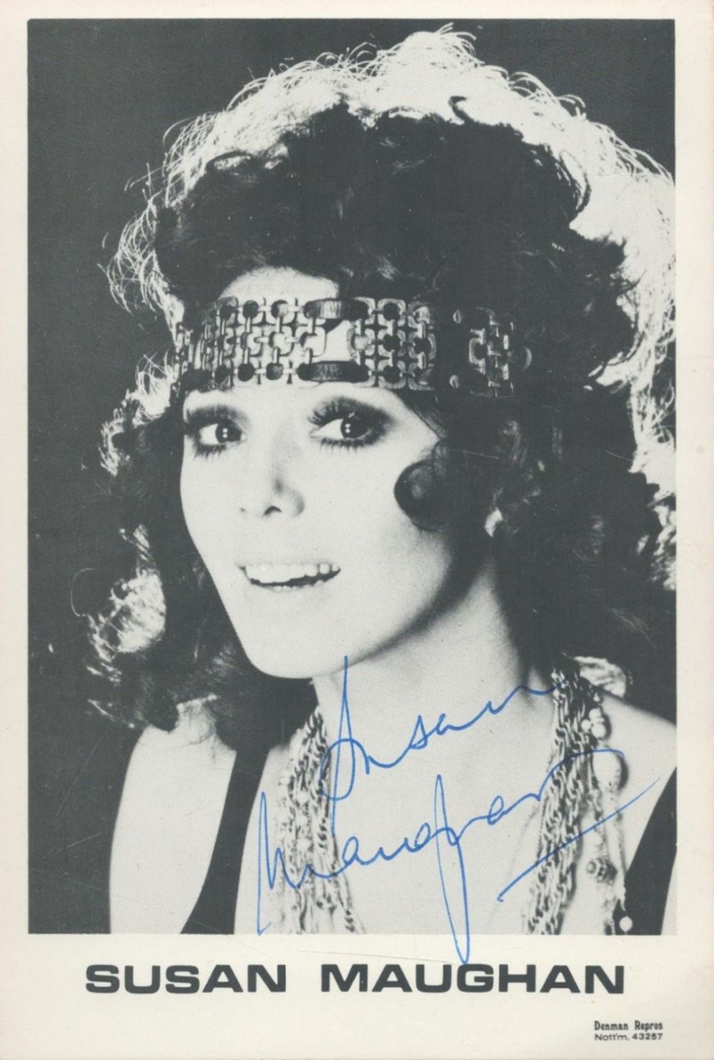 Lot 62: Susan Maughan signed 6x4 black and white promo...