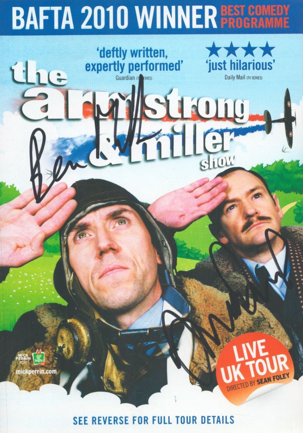 Lot 92: Alexander Armstrong and Ben Miller signed Tour flyer...