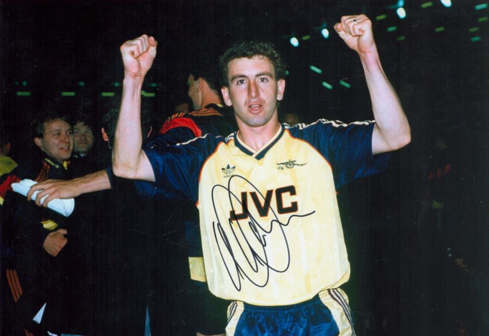 Lot 120: Nigel Winterburn signed 12x8 colour photo pictured during...
