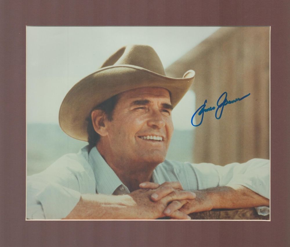 Lot 129: James Garner signed 12x10 overall mounted colour photo....