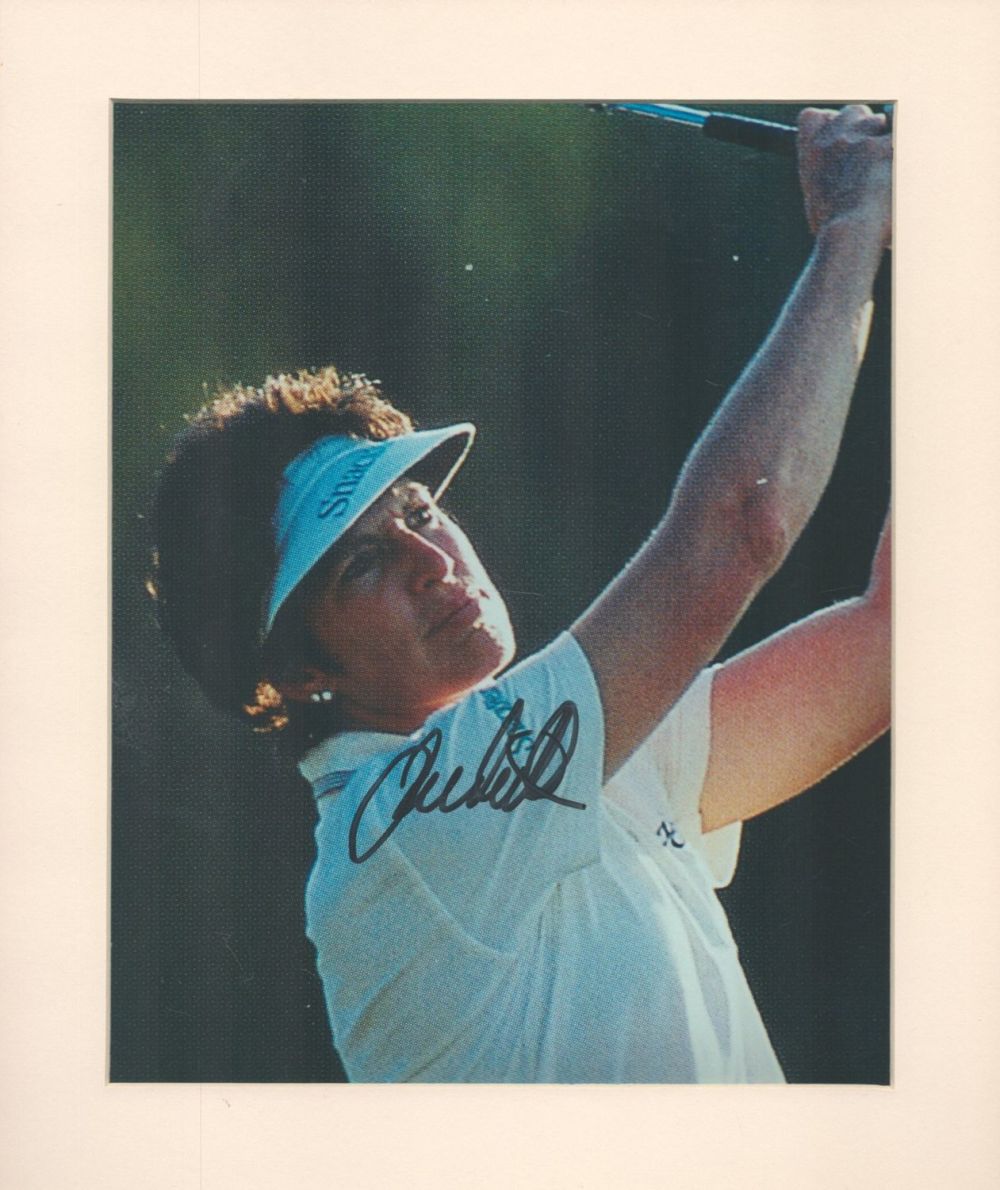 Lot 133: Juli Inkster signed 12x10 overall mounted colour photo....