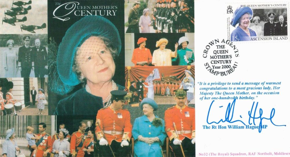 Lot 158: William Hague signed flown FDC commemorating the Queen...
