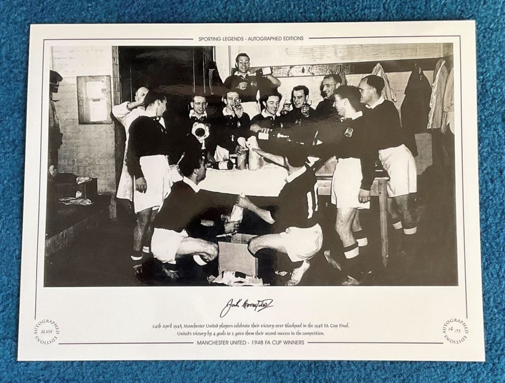 Lot 162: Jack Crompton 16x12 signed black and white photo...