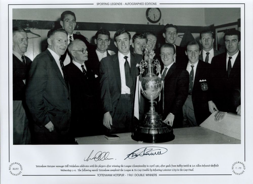 Lot 181: Bobby Smith and Les Allen Signed 16 x...