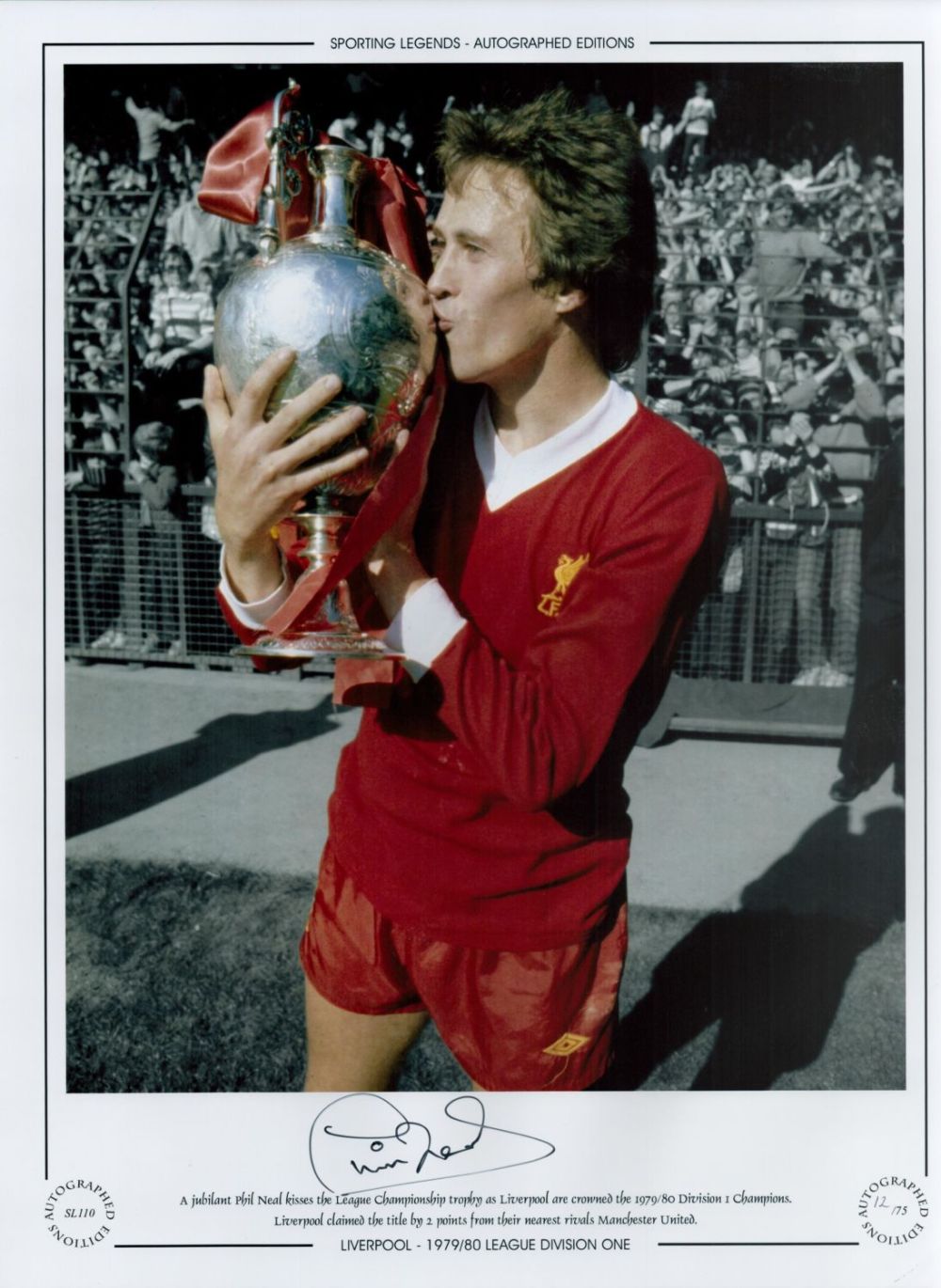 Lot 195: Phil Neal Signed 16 x 12 Colourised Autograph...