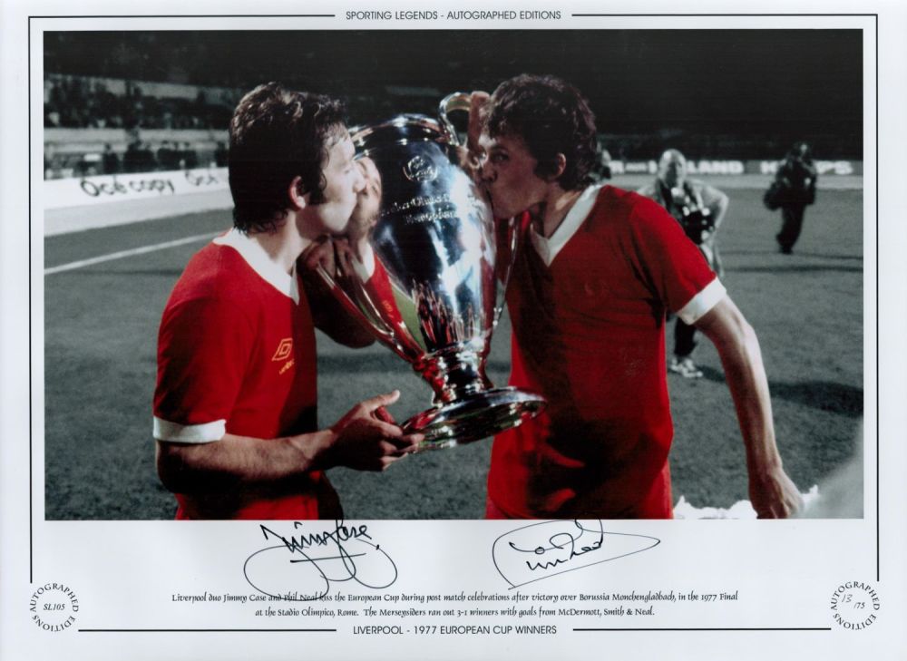 Lot 197: Jimmy Case and Phil Neal Signed 16 x...