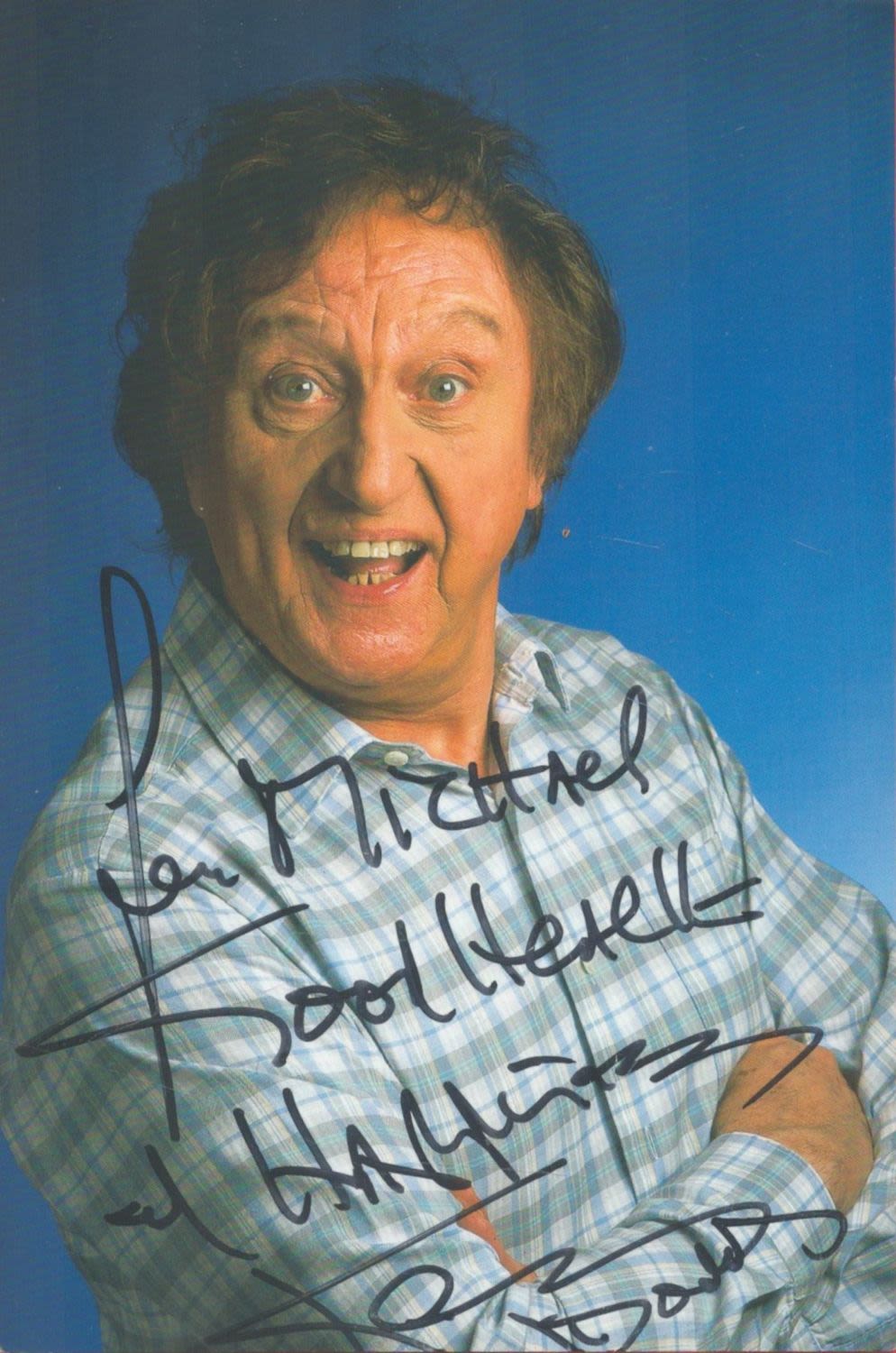 Lot 208: Comedian, Ken Dodd signed 6x4 colour photograph, dedicated...