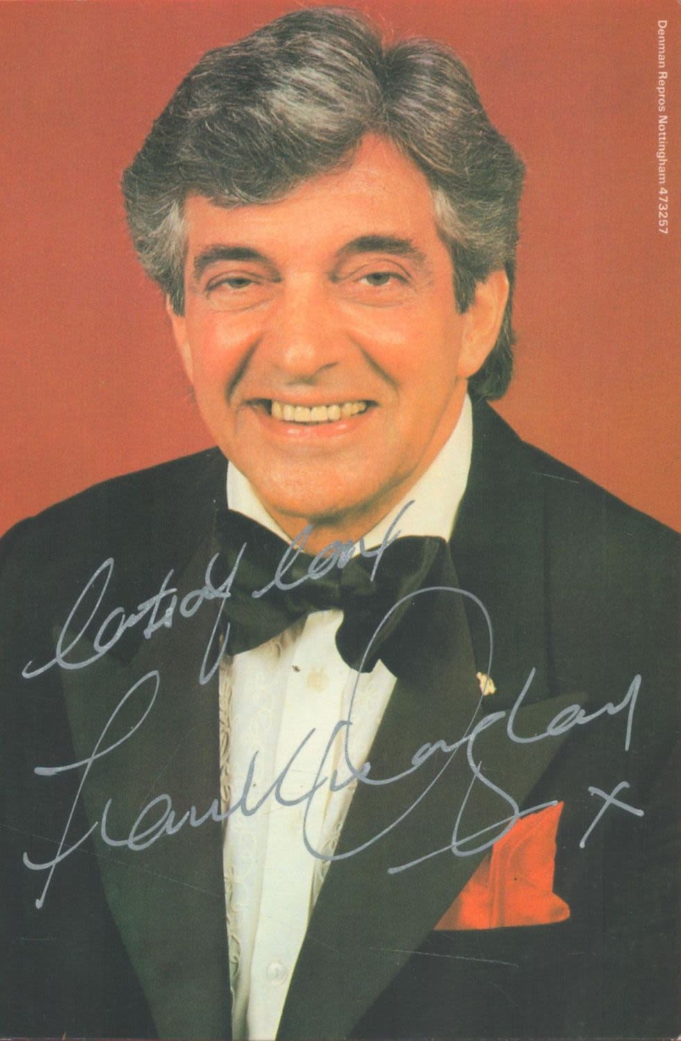 Lot 217: Singer, Frank Vaughan signed 6x4 colour photograph. Vaughan...