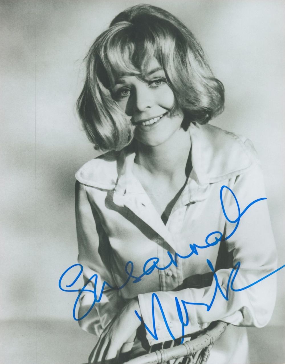 Lot 222: Actor, Susannah York signed 10x8 black and white...
