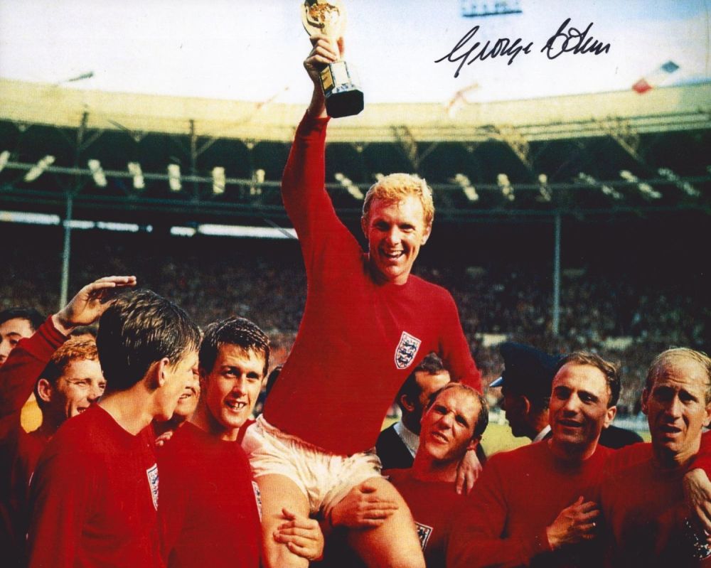 Lot 260: Football George Cohen signed 10x8 colour photo iconic...