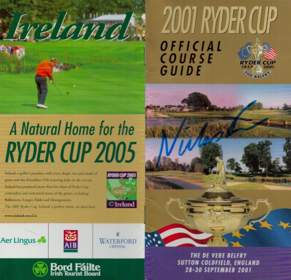 Lot 280: Niclas Fasth signed 2001 Ryder Cup Official Course...