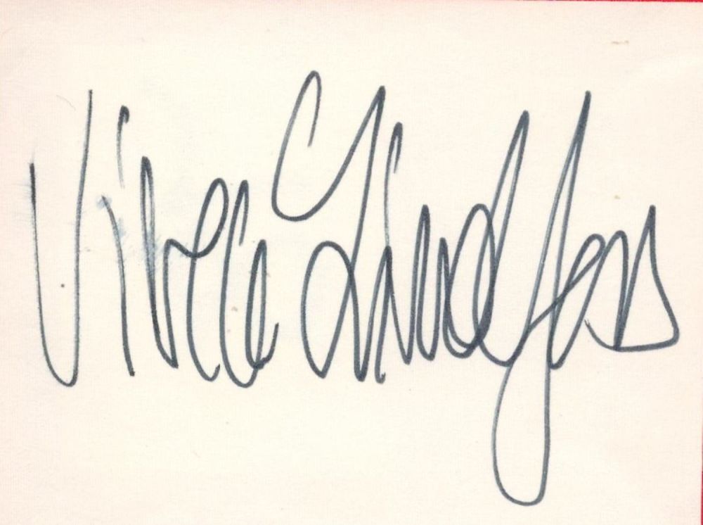 Lot 288: Viveca Lindfors signed 3x3 album page. Elsa Viveca...
