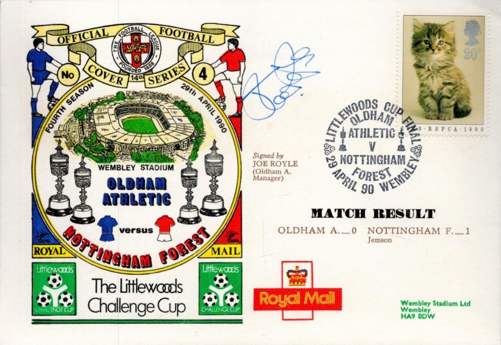 Lot 299: Joe Royle Signed Oldham Athletic V Notts Forest...