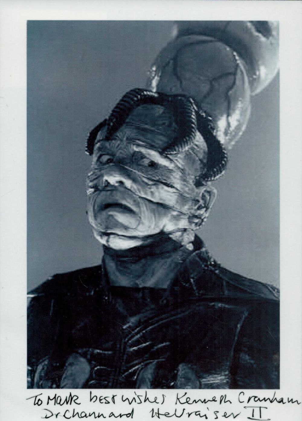 Lot 310: Kenneth Cranham signed 6x8inches black and white photo.....
