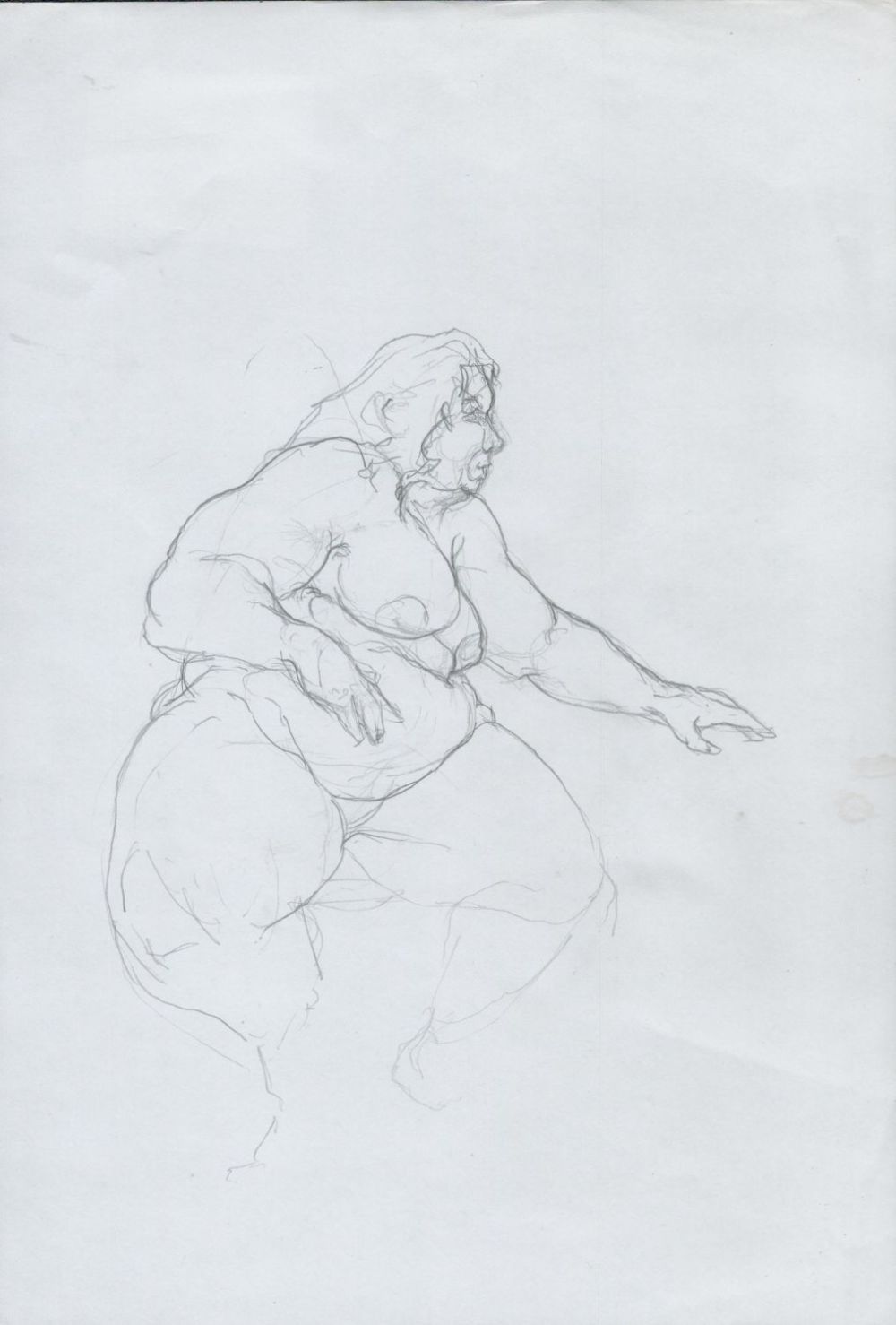 Lot 311: David Weaver original 'Nude Study' pencil drawing. Copy...