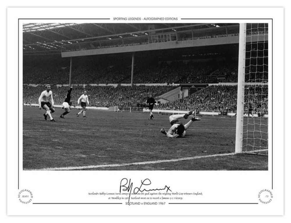 Lot 336: Football Autographed BOBBY LENNOX 16 x 12 Limited...