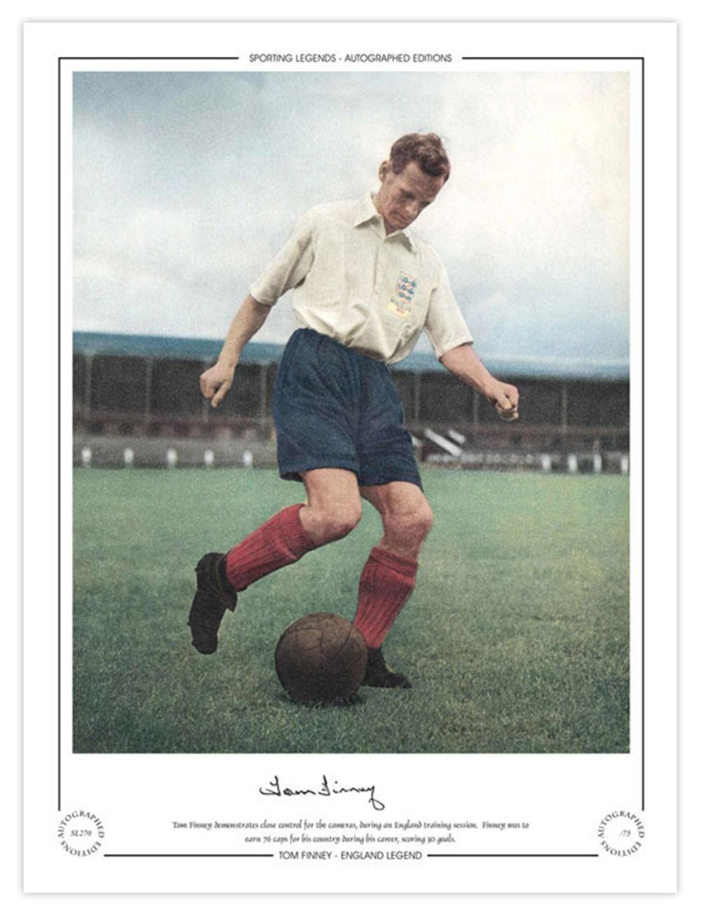 Lot 351: Football Autographed TOM FINNEY 16 x 12 Limited...