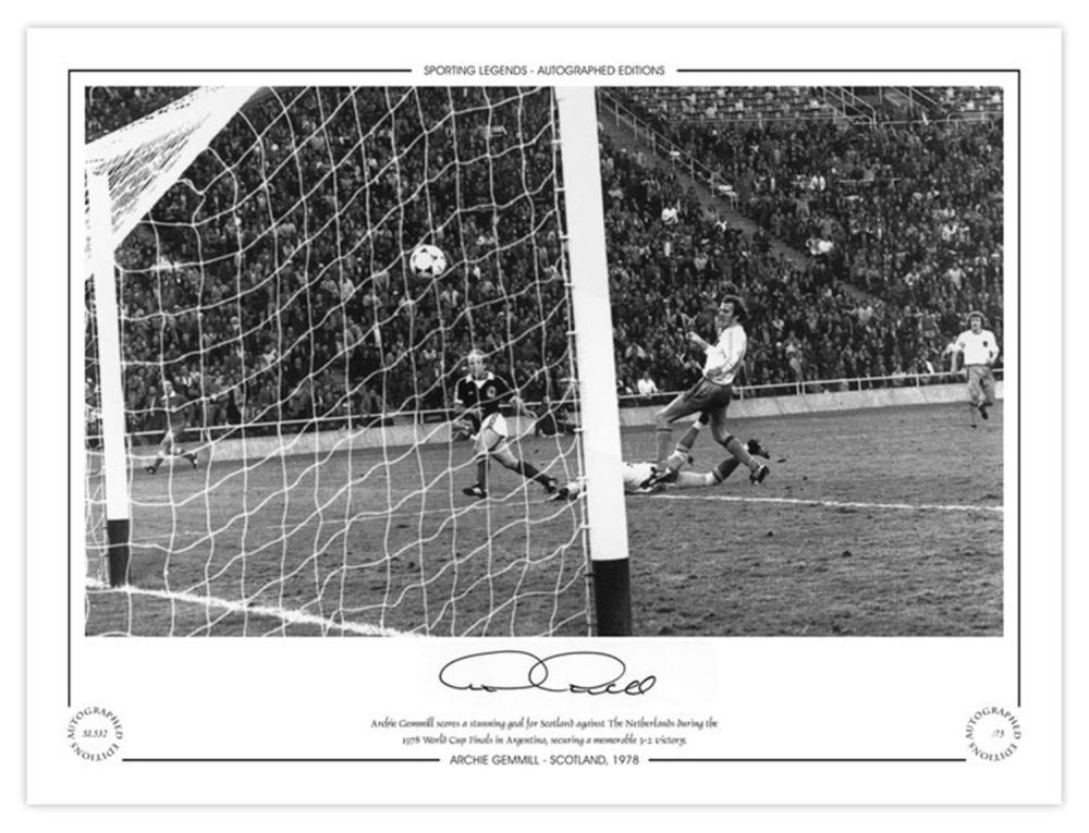 Lot 369: Football Autographed ARCHIE GEMMILL 16 x 12 Limited...