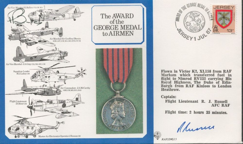 Lot 371: Flt Lt RJ Russell AFC Signed The Award...