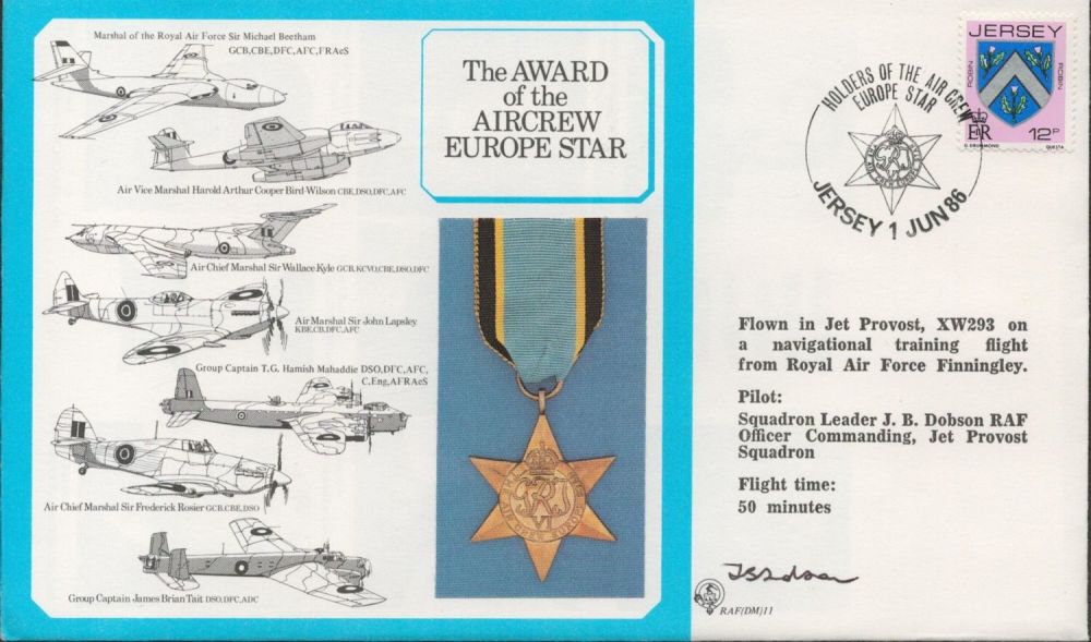 Lot 378: Sqn Ldr J. B. Dobson Signed The Award...