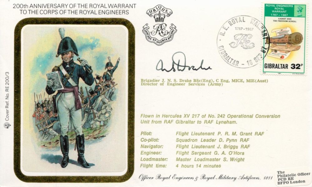 Lot 394: Brigadier J. N. S. Drake Signed 200th Anniversary...