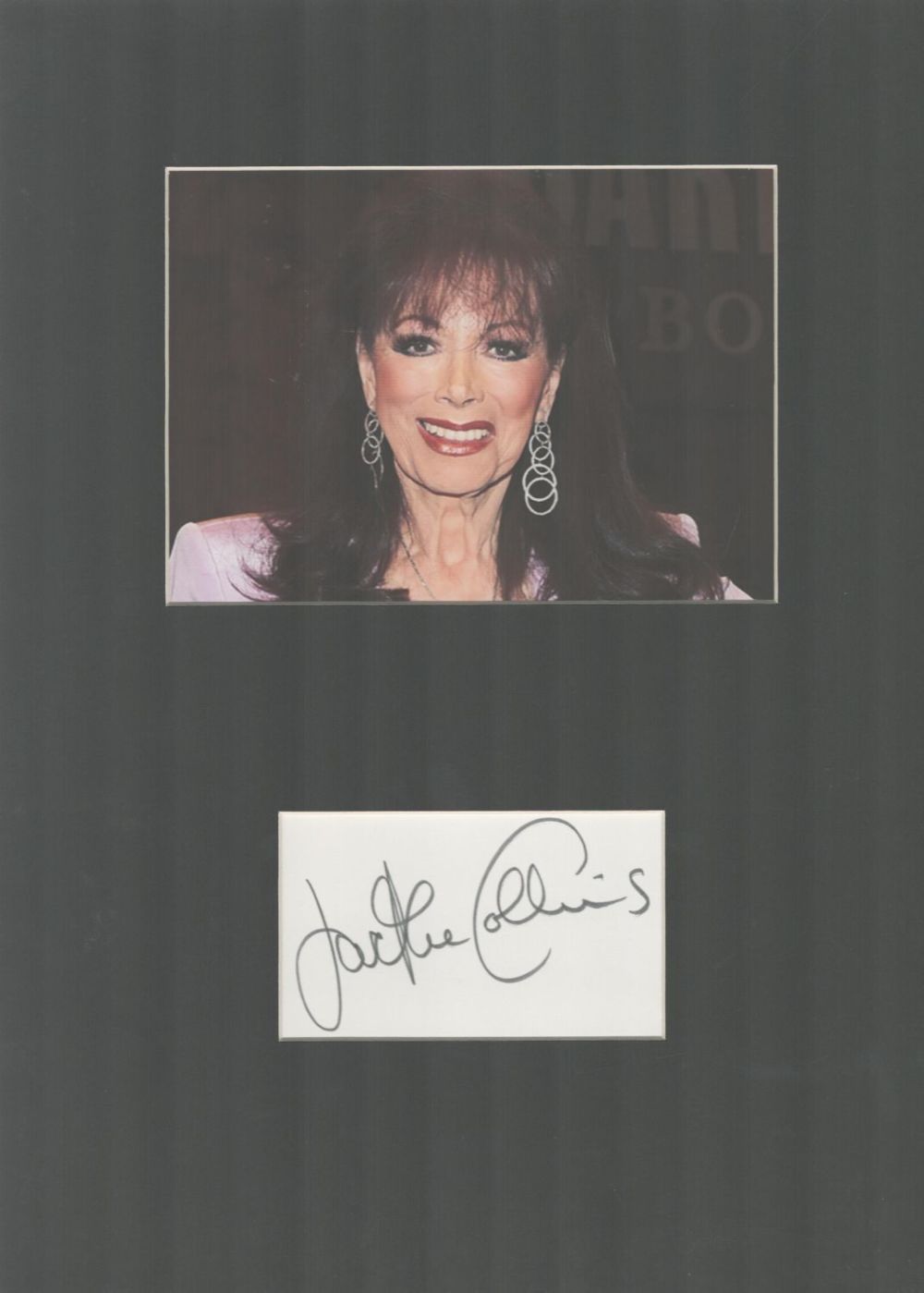Lot 404: Jackie Collins, 1937-2015, Novelist Signed Card With 11x15...