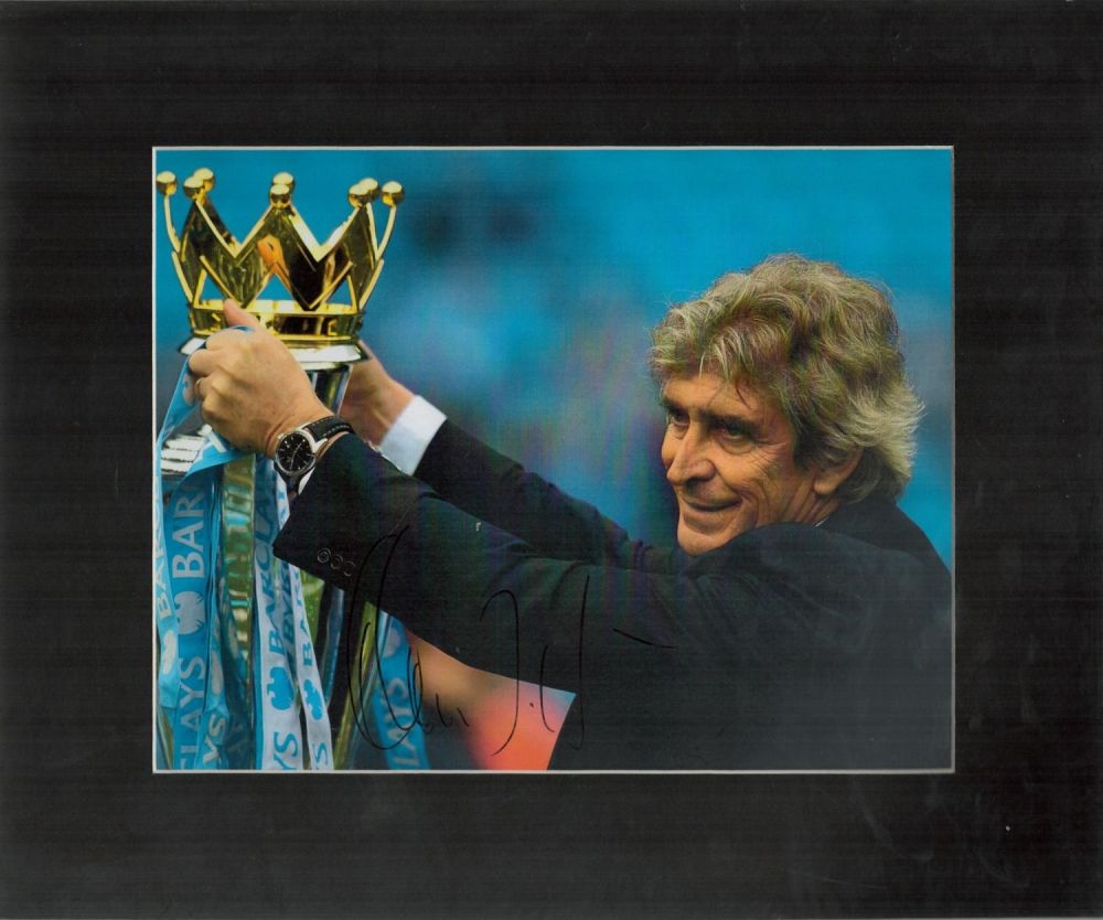 Lot 406: Manuel Pellegrini Signed Manchester City 11x14 Mounted Photo....