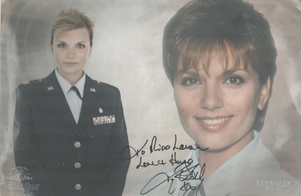 Lot 414: Teryl Rothery signed 16x12inch colour Stargate SG 1...