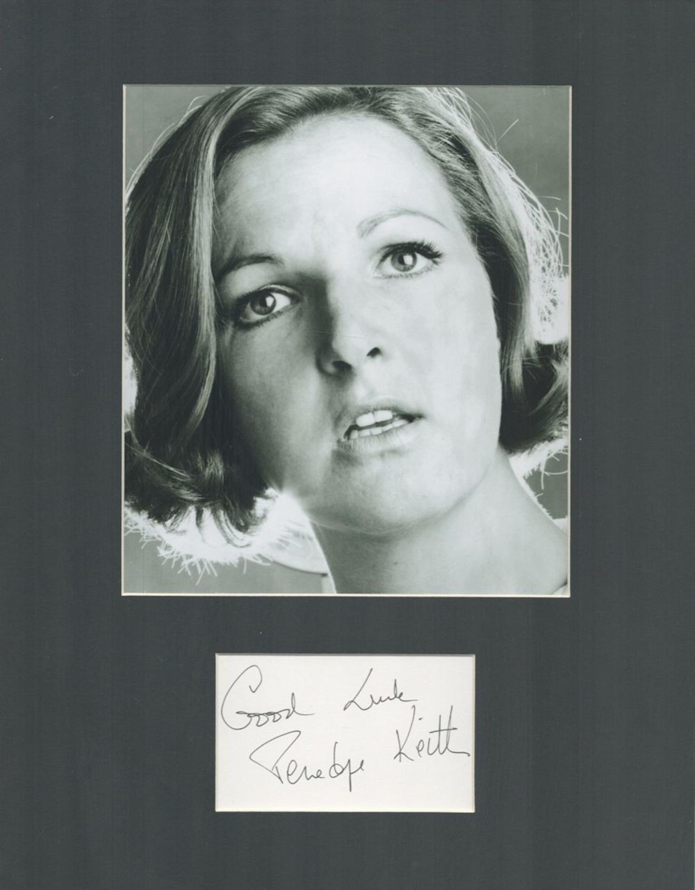 Lot 421: Penelope Keith signed 14x11 overall mounted signature piece...