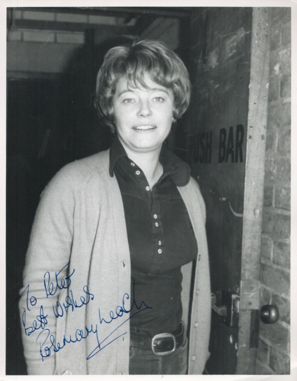 Lot 424: Rosemary Leach signed 8x7 black and white photo...