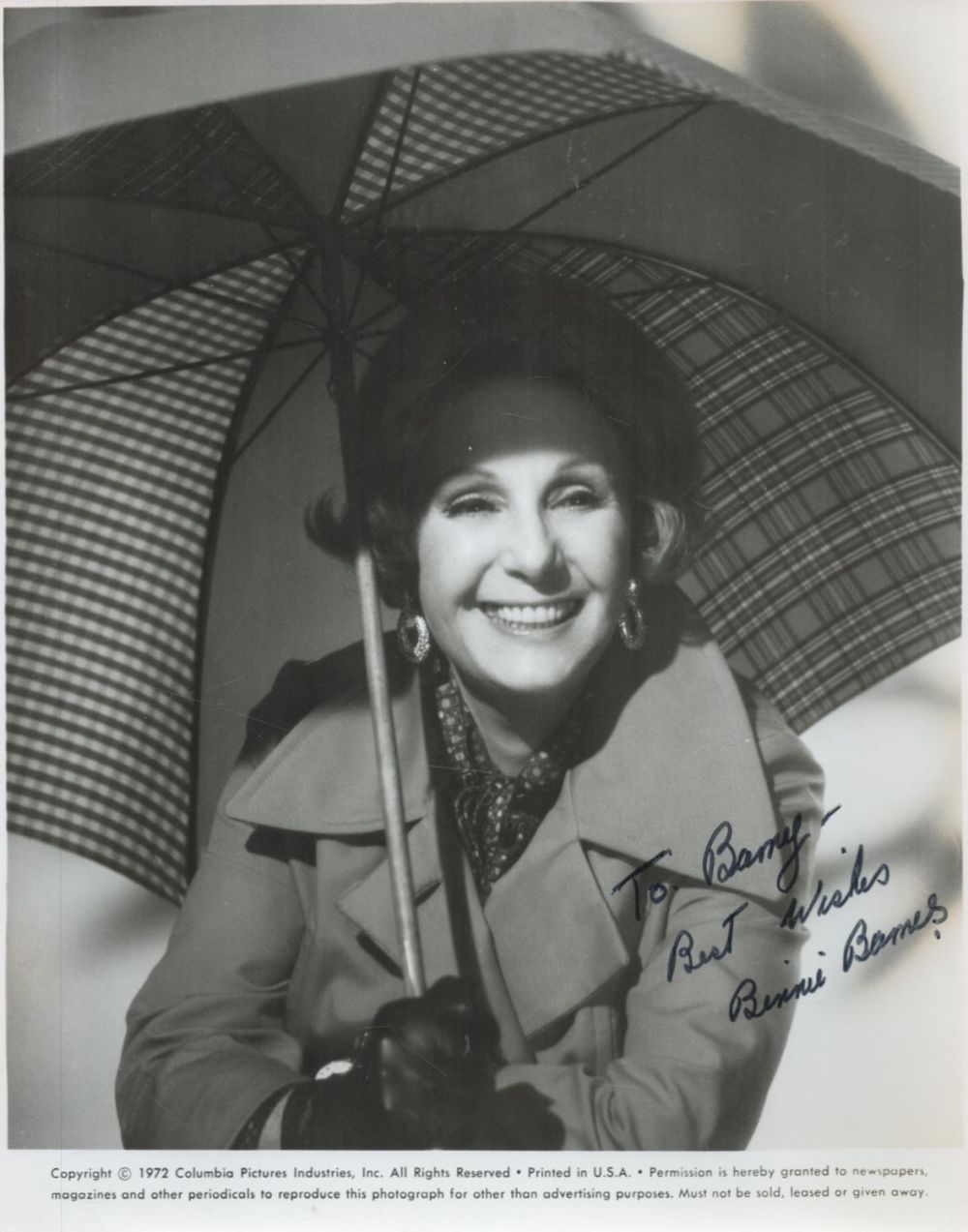 Lot 425: Binnie Barnes signed 10x8 vintage black and white...