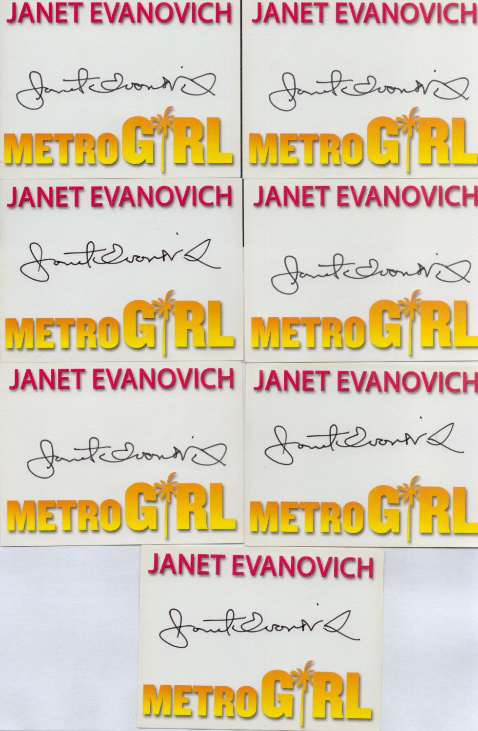 Lot 426: American Author Janet Evanovich Collection of 7 'Metro...